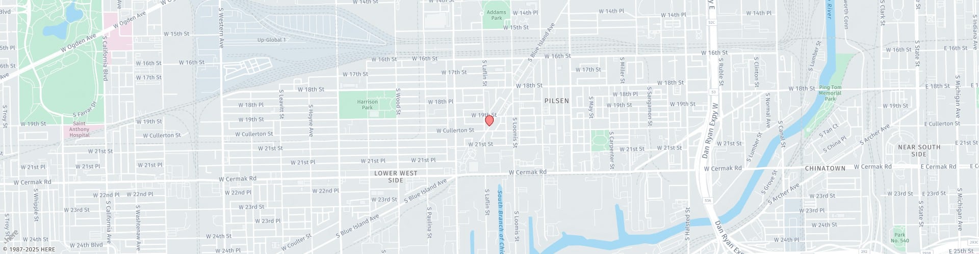Location Map: 1918 S Blue Island Ave Chicago, IL 60608